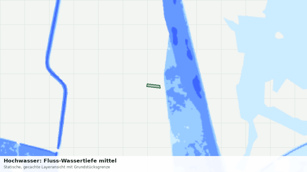 Statische Kartenansicht: Hochwasser: Fluss-Wassertiefe mittel