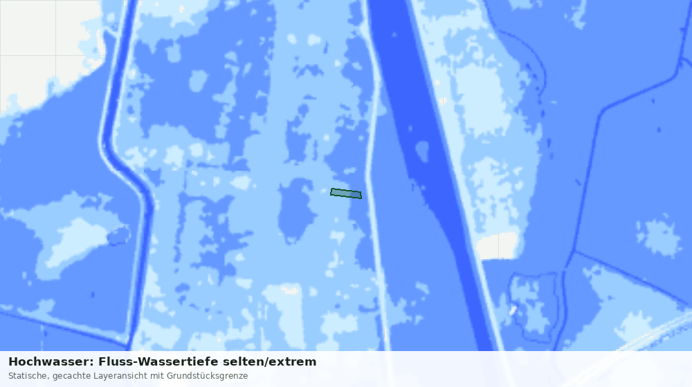 Statische Kartenansicht: Hochwasser: Fluss-Wassertiefe selten/extrem