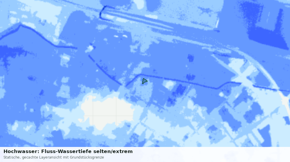 Statische Kartenansicht: Hochwasser: Fluss-Wassertiefe selten/extrem