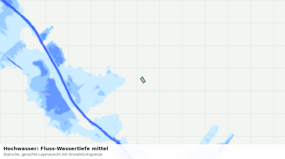 Statische Kartenansicht: Hochwasser: Fluss-Wassertiefe mittel