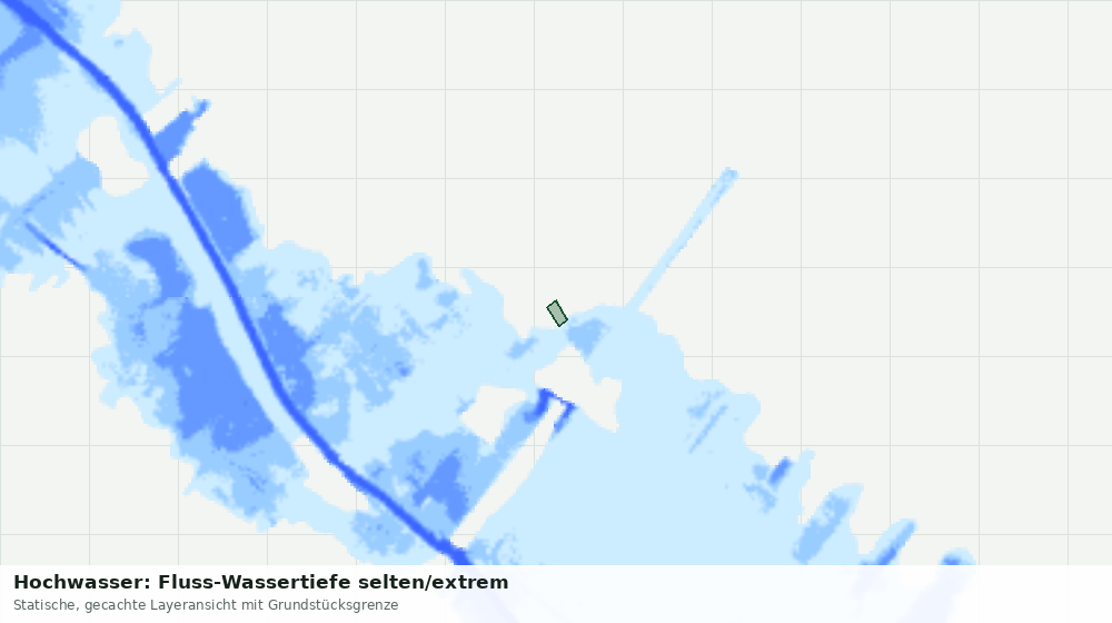 Statische Kartenansicht: Hochwasser: Fluss-Wassertiefe selten/extrem