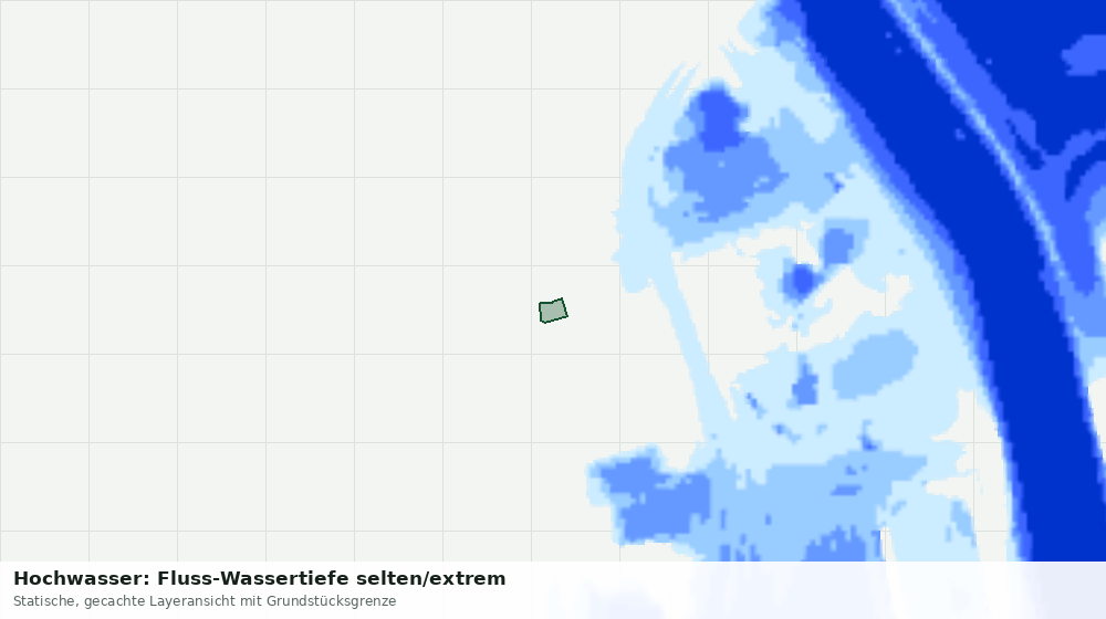 Statische Kartenansicht: Hochwasser: Fluss-Wassertiefe selten/extrem