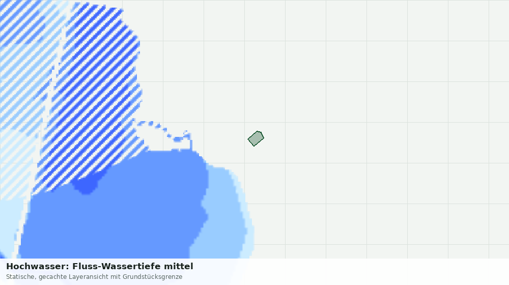 Statische Kartenansicht: Hochwasser: Fluss-Wassertiefe mittel