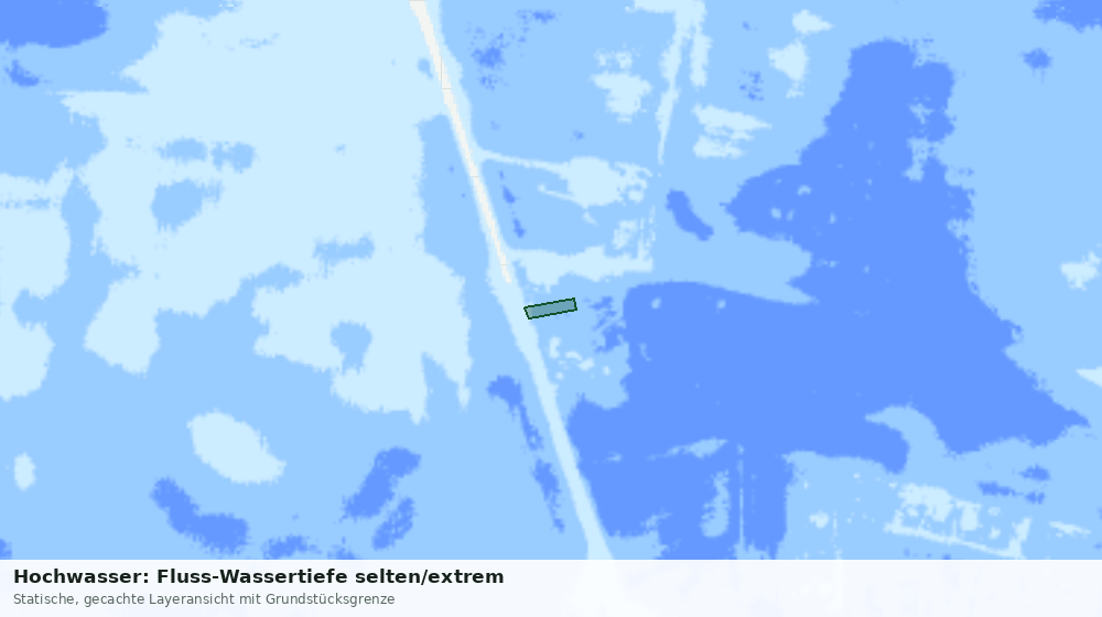 Statische Kartenansicht: Hochwasser: Fluss-Wassertiefe selten/extrem