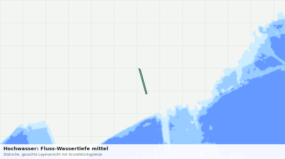 Statische Kartenansicht: Hochwasser: Fluss-Wassertiefe mittel