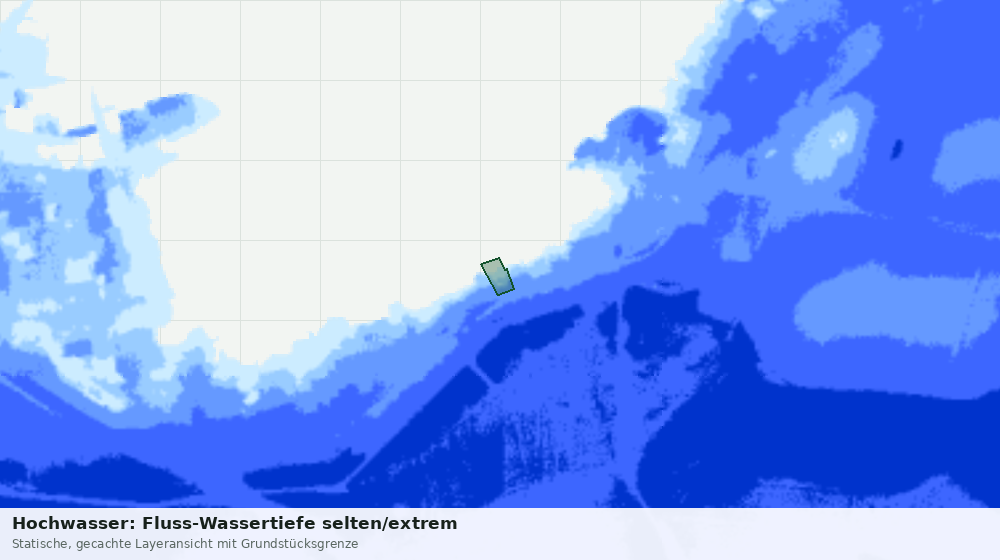 Statische Kartenansicht: Hochwasser: Fluss-Wassertiefe selten/extrem