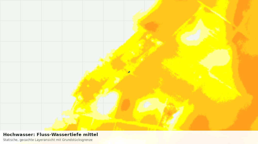 Statische Kartenansicht: Hochwasser: Fluss-Wassertiefe mittel