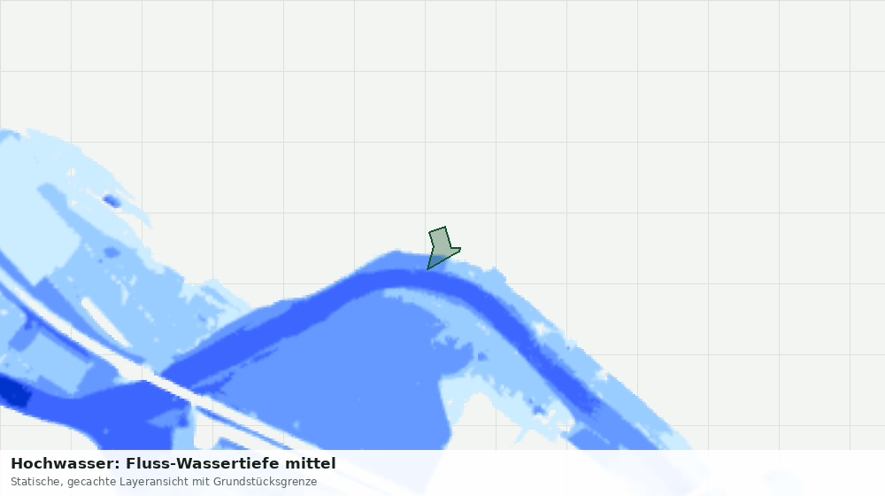 Statische Kartenansicht: Hochwasser: Fluss-Wassertiefe mittel