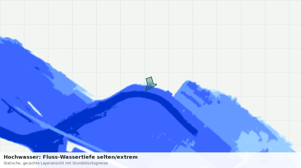 Statische Kartenansicht: Hochwasser: Fluss-Wassertiefe selten/extrem