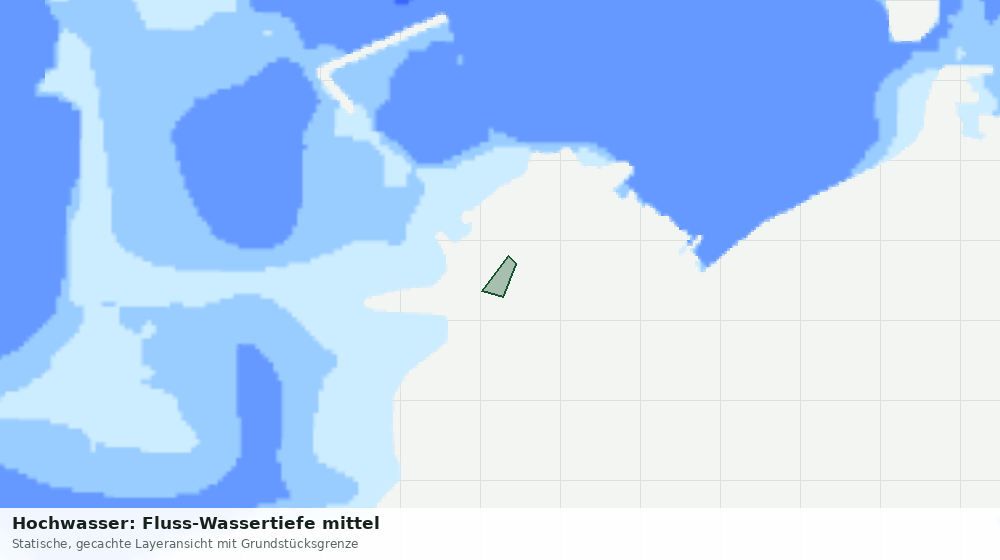 Statische Kartenansicht: Hochwasser: Fluss-Wassertiefe mittel