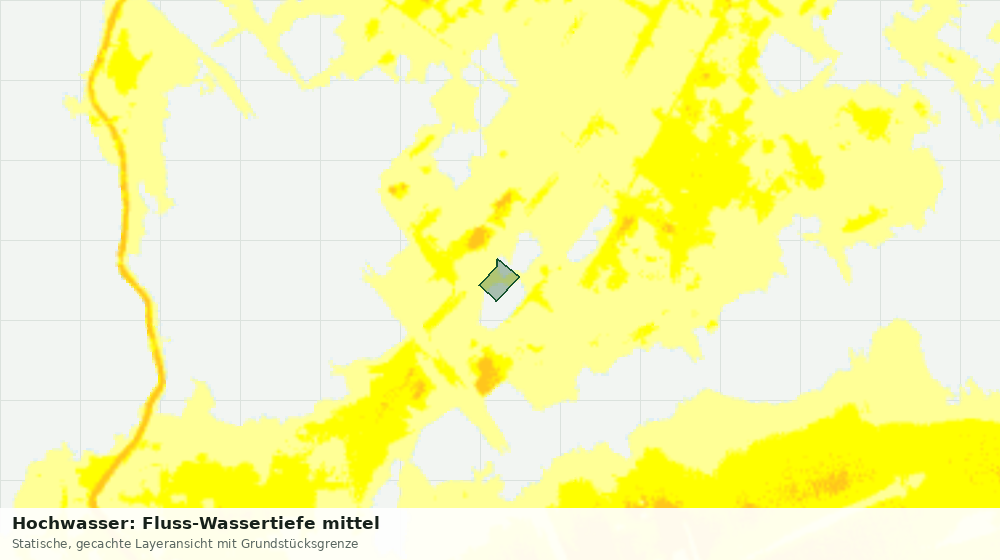 Statische Kartenansicht: Hochwasser: Fluss-Wassertiefe mittel
