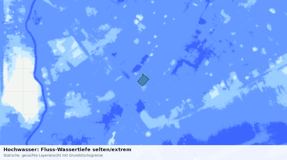 Statische Kartenansicht: Hochwasser: Fluss-Wassertiefe selten/extrem