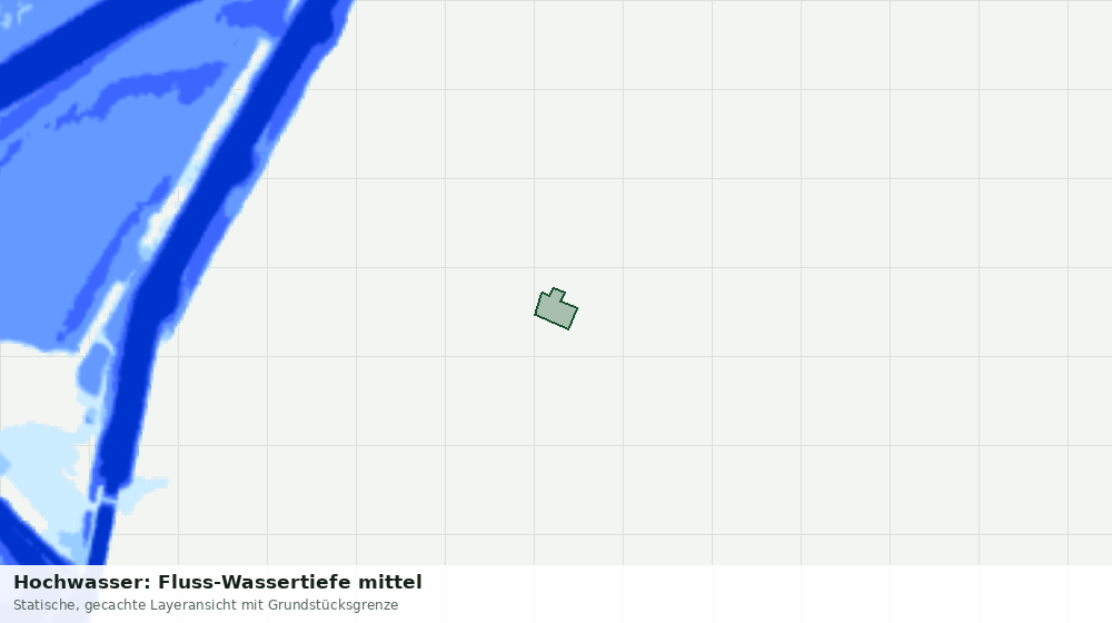 Statische Kartenansicht: Hochwasser: Fluss-Wassertiefe mittel