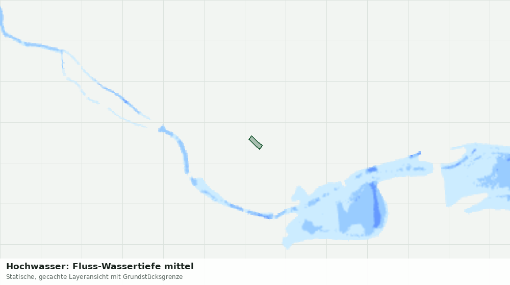 Statische Kartenansicht: Hochwasser: Fluss-Wassertiefe mittel