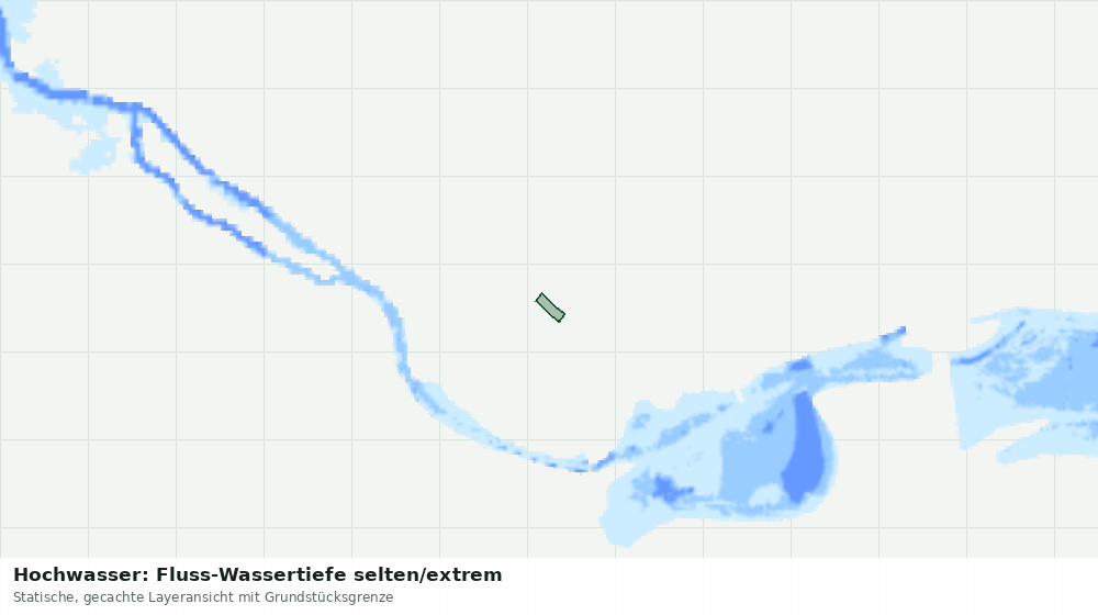 Statische Kartenansicht: Hochwasser: Fluss-Wassertiefe selten/extrem