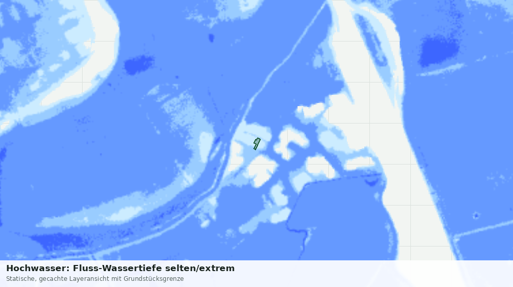 Statische Kartenansicht: Hochwasser: Fluss-Wassertiefe selten/extrem