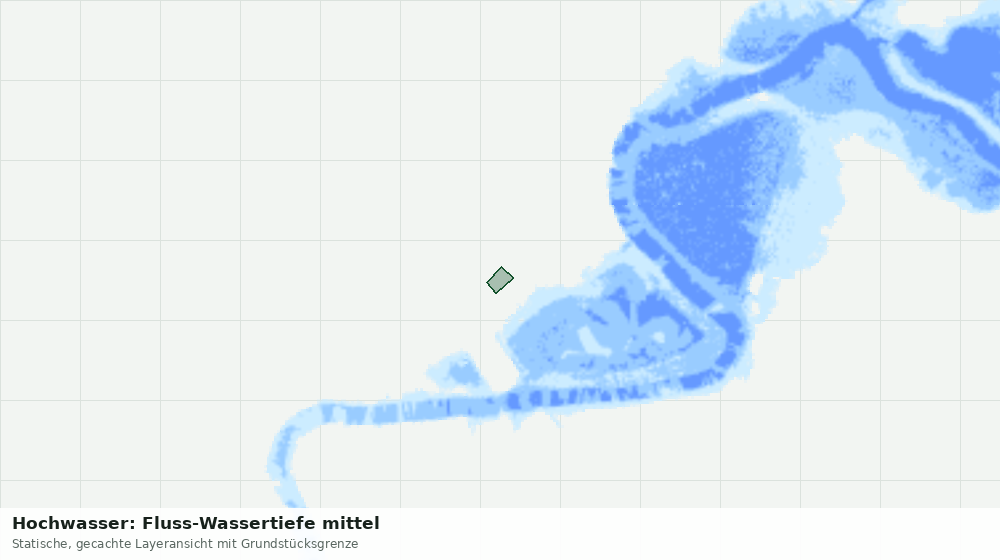 Statische Kartenansicht: Hochwasser: Fluss-Wassertiefe mittel