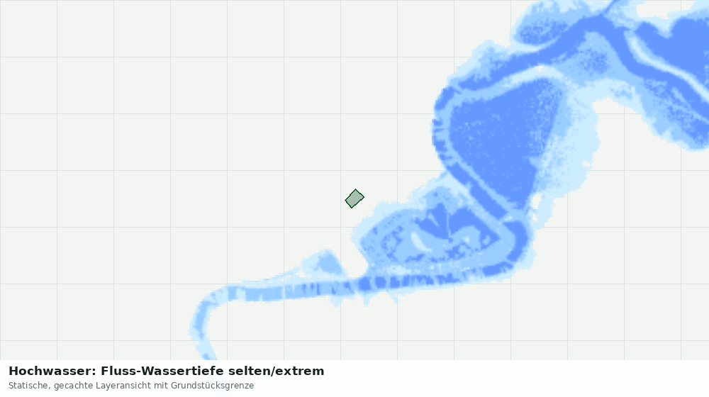 Statische Kartenansicht: Hochwasser: Fluss-Wassertiefe selten/extrem