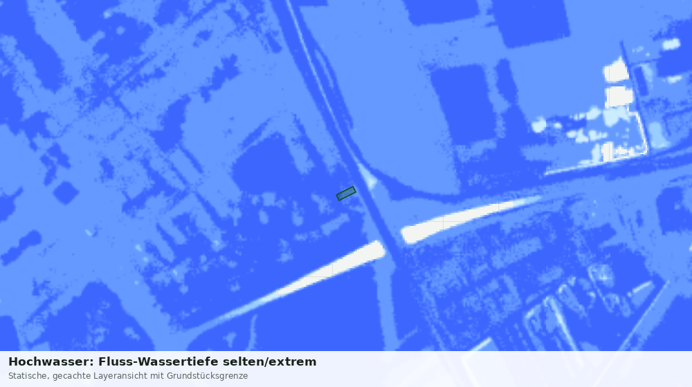 Statische Kartenansicht: Hochwasser: Fluss-Wassertiefe selten/extrem