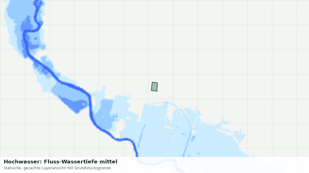 Statische Kartenansicht: Hochwasser: Fluss-Wassertiefe mittel