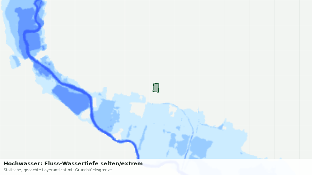 Statische Kartenansicht: Hochwasser: Fluss-Wassertiefe selten/extrem