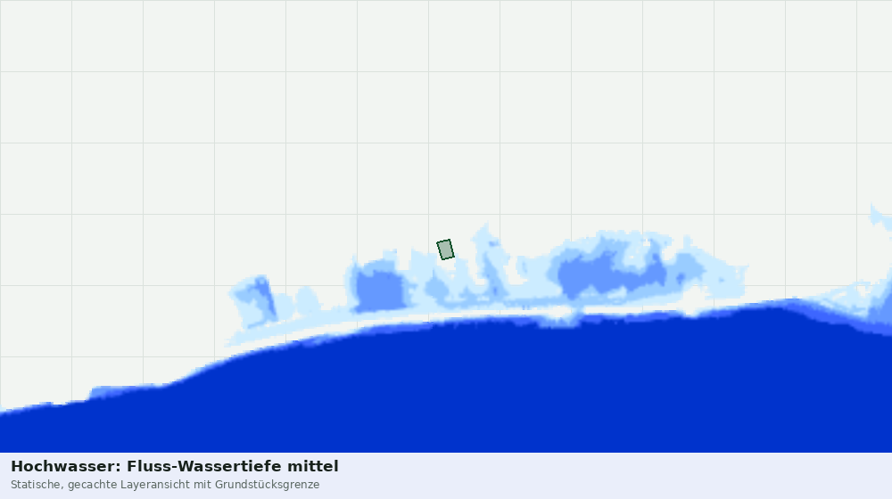 Statische Kartenansicht: Hochwasser: Fluss-Wassertiefe mittel