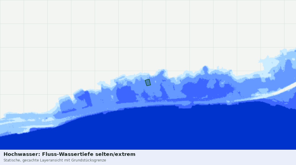 Statische Kartenansicht: Hochwasser: Fluss-Wassertiefe selten/extrem