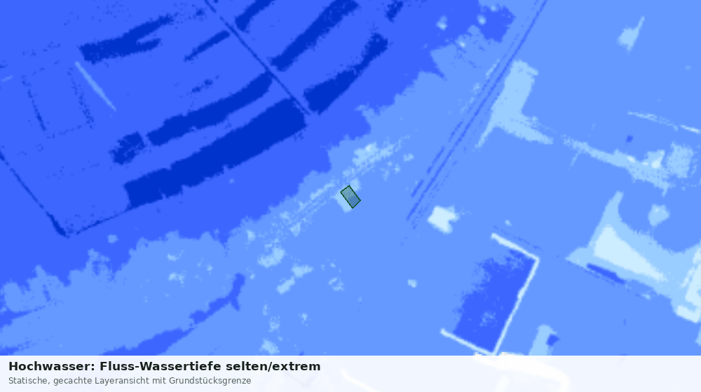 Statische Kartenansicht: Hochwasser: Fluss-Wassertiefe selten/extrem