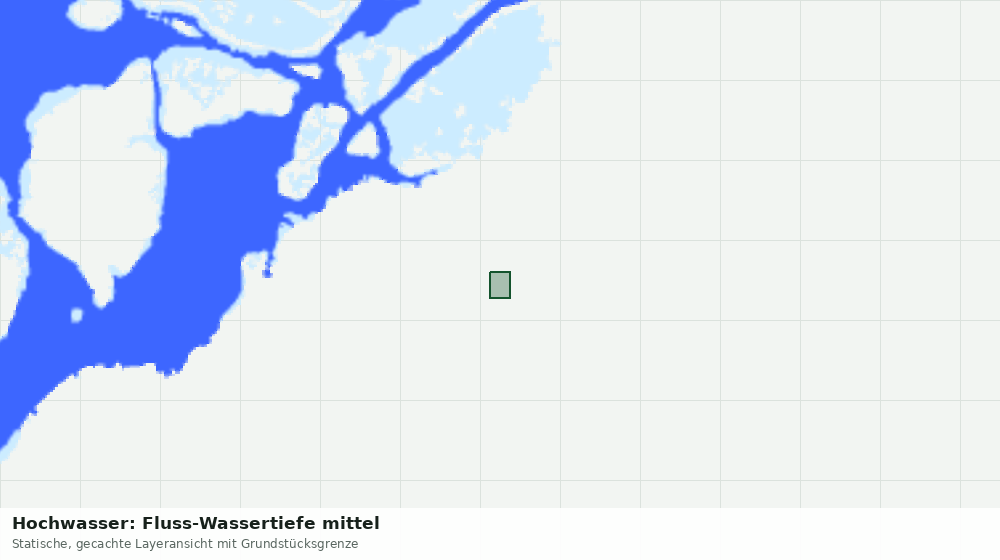 Statische Kartenansicht: Hochwasser: Fluss-Wassertiefe mittel
