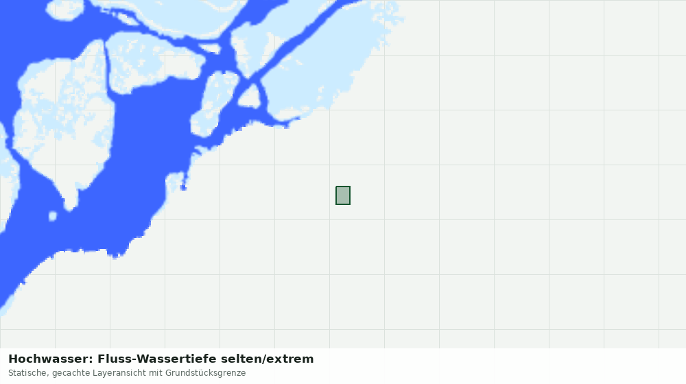 Statische Kartenansicht: Hochwasser: Fluss-Wassertiefe selten/extrem