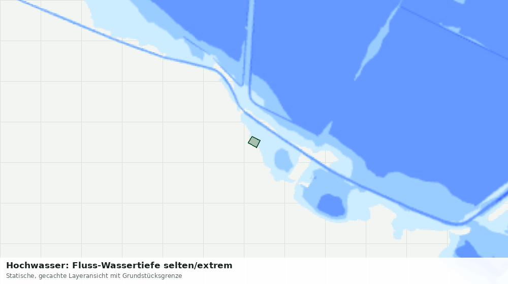 Statische Kartenansicht: Hochwasser: Fluss-Wassertiefe selten/extrem