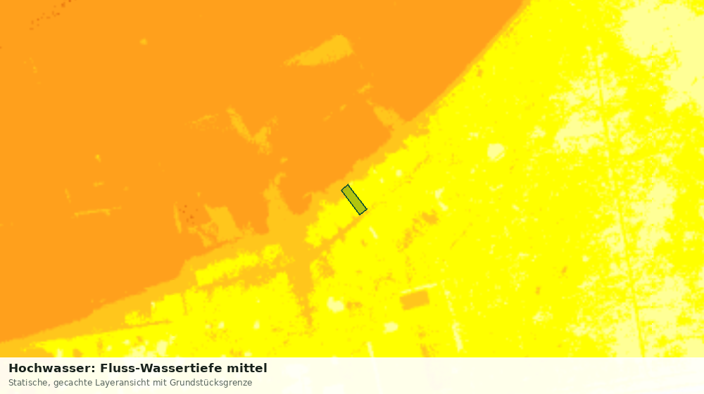 Statische Kartenansicht: Hochwasser: Fluss-Wassertiefe mittel