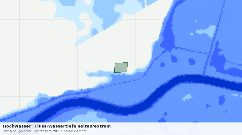 Statische Kartenansicht: Hochwasser: Fluss-Wassertiefe selten/extrem