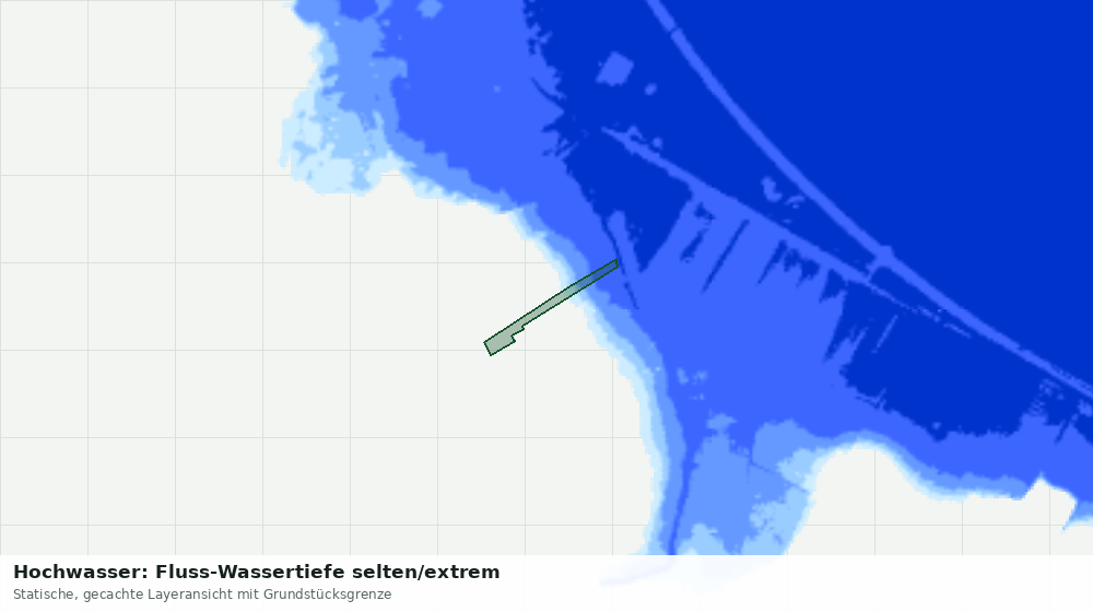 Statische Kartenansicht: Hochwasser: Fluss-Wassertiefe selten/extrem