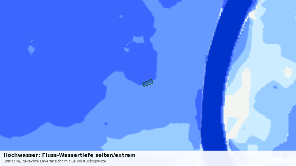 Statische Kartenansicht: Hochwasser: Fluss-Wassertiefe selten/extrem