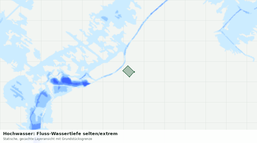 Statische Kartenansicht: Hochwasser: Fluss-Wassertiefe selten/extrem