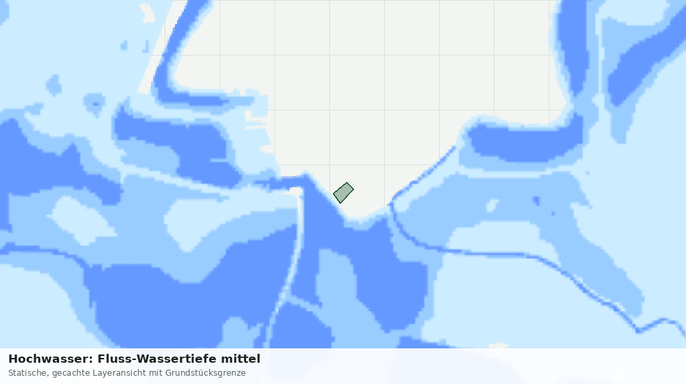 Statische Kartenansicht: Hochwasser: Fluss-Wassertiefe mittel