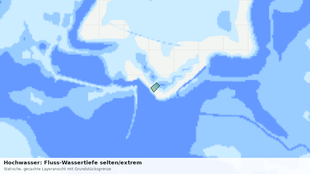 Statische Kartenansicht: Hochwasser: Fluss-Wassertiefe selten/extrem