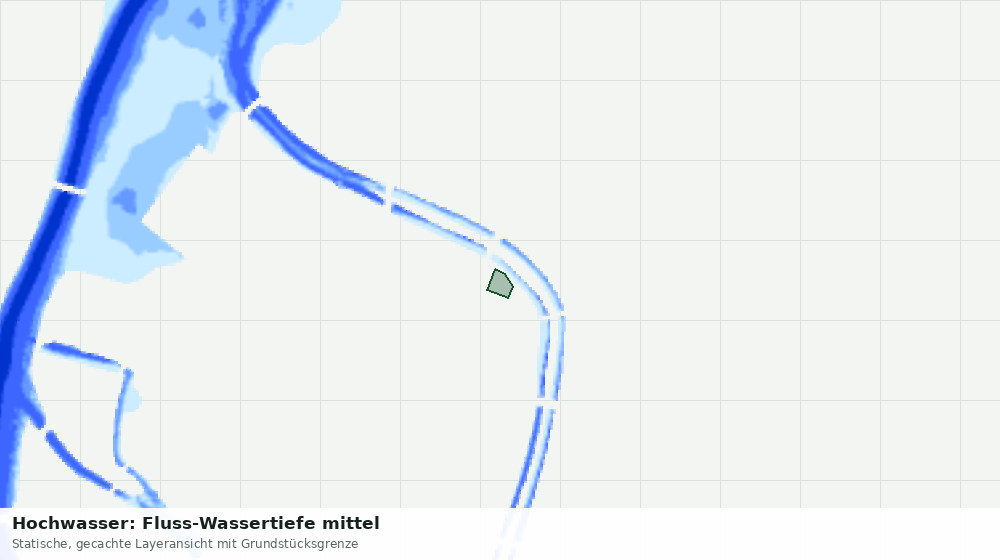 Statische Kartenansicht: Hochwasser: Fluss-Wassertiefe mittel