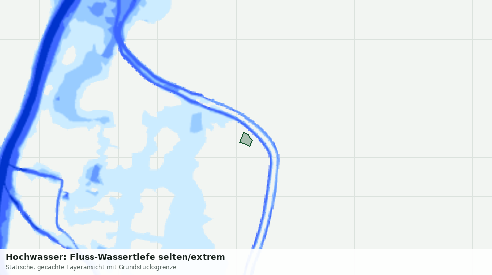 Statische Kartenansicht: Hochwasser: Fluss-Wassertiefe selten/extrem