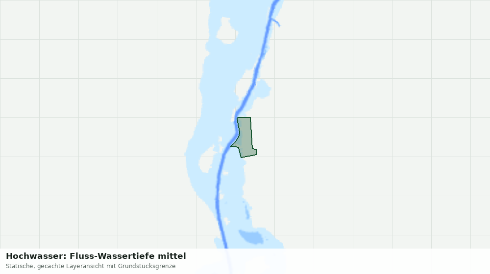 Statische Kartenansicht: Hochwasser: Fluss-Wassertiefe mittel