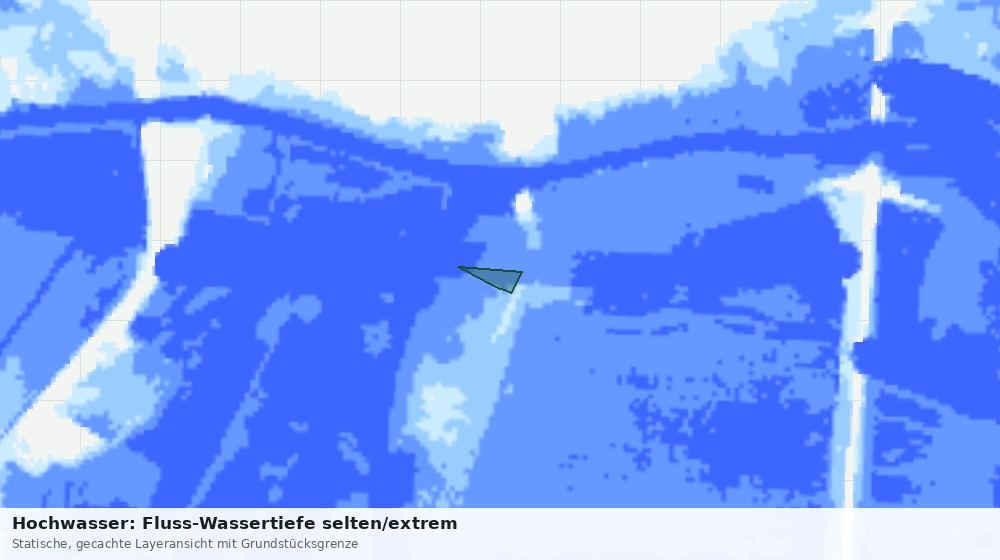 Statische Kartenansicht: Hochwasser: Fluss-Wassertiefe selten/extrem