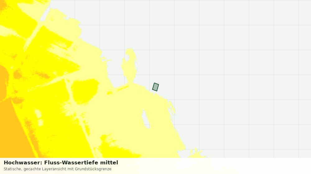 Statische Kartenansicht: Hochwasser: Fluss-Wassertiefe mittel