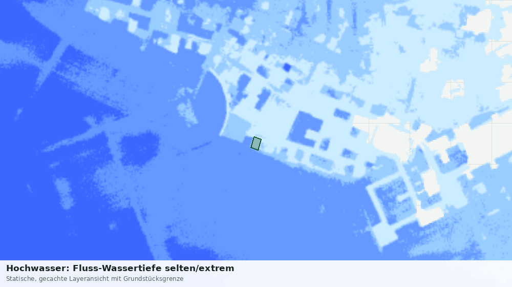 Statische Kartenansicht: Hochwasser: Fluss-Wassertiefe selten/extrem