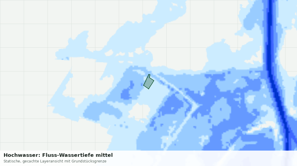 Statische Kartenansicht: Hochwasser: Fluss-Wassertiefe mittel
