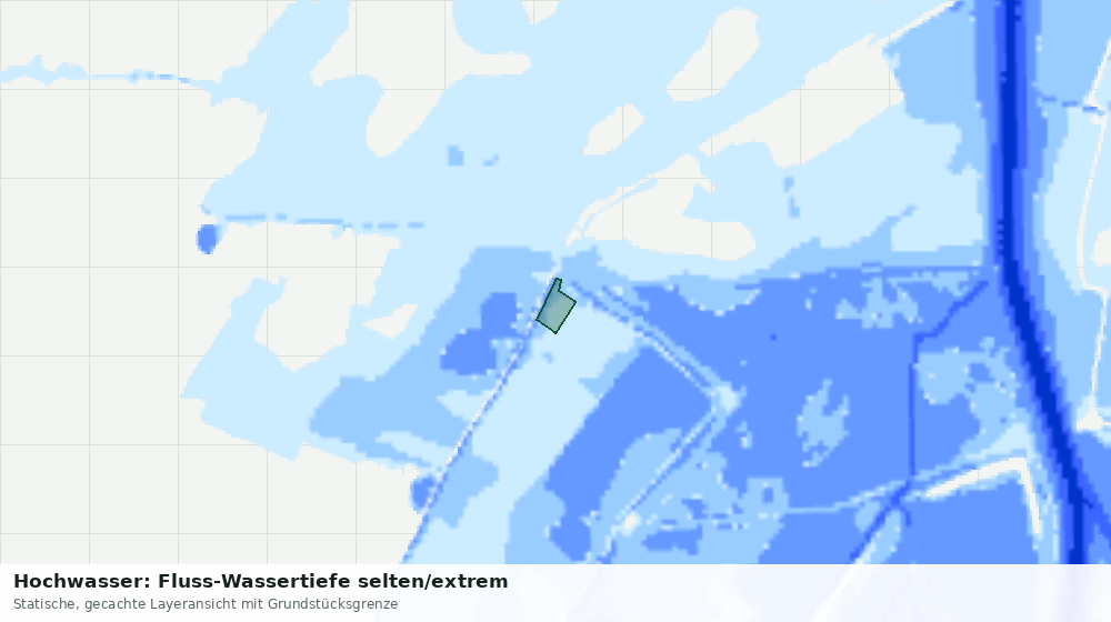 Statische Kartenansicht: Hochwasser: Fluss-Wassertiefe selten/extrem