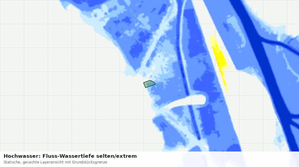 Statische Kartenansicht: Hochwasser: Fluss-Wassertiefe selten/extrem