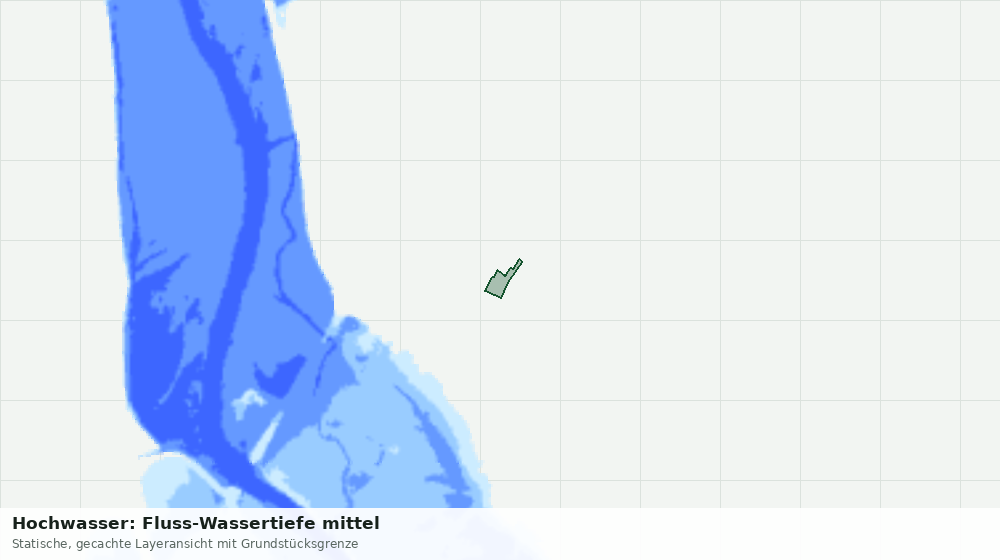 Statische Kartenansicht: Hochwasser: Fluss-Wassertiefe mittel