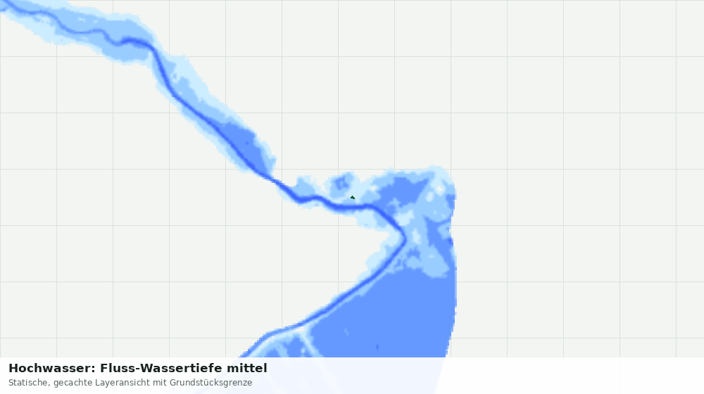 Statische Kartenansicht: Hochwasser: Fluss-Wassertiefe mittel