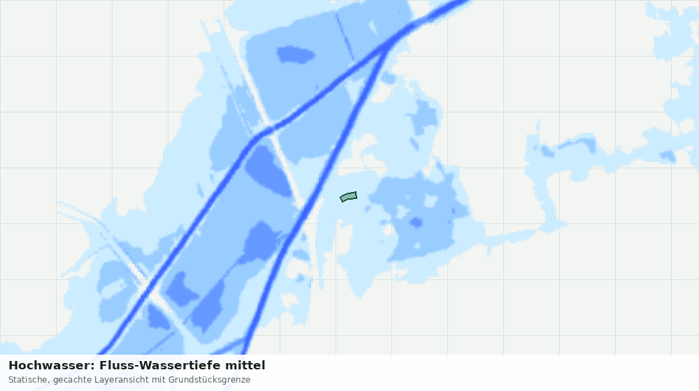Statische Kartenansicht: Hochwasser: Fluss-Wassertiefe mittel